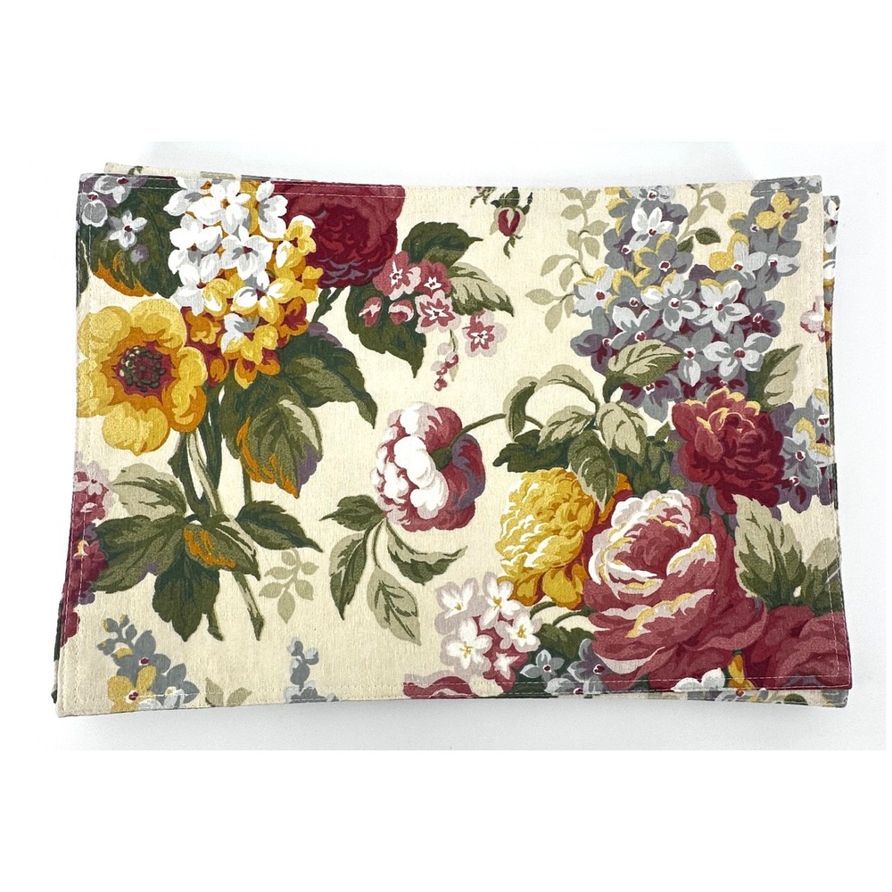 Floral 16 Pc Table Linen Set 8 Placemats 8 Napkins Cottagecore Grandmillenial